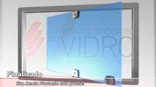 Como Instalar Janela de Vidro Pivotante  PS do Vidro [upl. by Serena936]