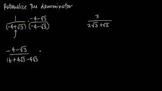 rationalize the denominator using conjugate method KristaKingMath [upl. by Cianca]