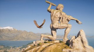 Kephallonia Islands Eagle view Game soundtrack and ultra settings Assassins Creed Odyssey [upl. by Bornstein]