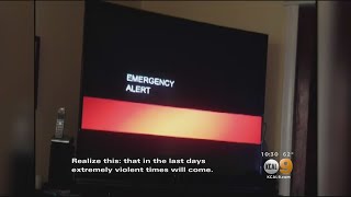 Creepy Emergency Broadcast Alert Hints At End Of The World For Saturday [upl. by Eicirtap]