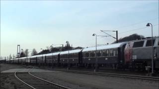 Orientexpressen med DSB MZ 1401 ved Korsør og Forlev d 94 2013 [upl. by Ydnih921]