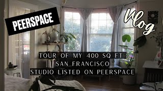 Tour of my 400 Sq Ft Studio Apt in San Francisco on Peerspace  Budget Interior Design [upl. by Etireugram681]