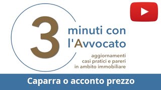 Caparra o acconto prezzo [upl. by Ahsenit]