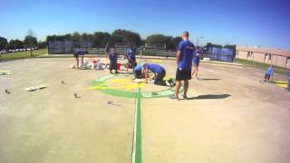 Southwest Employees Volunteer to Paint Elementary School Basketball Court [upl. by Cailean]