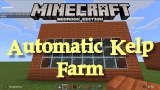 Minecraft Bedrock  Automatic Kelp Farm Tutorial [upl. by Yeltihw]