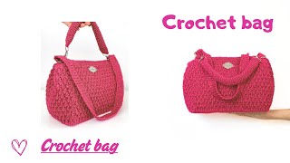 Borsa fucsia fatta a mano ad uncinetto  lurex easy crochet bag bolsa ganchillo [upl. by Cindy810]