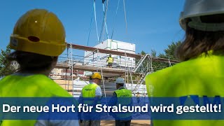 Ein neuer Hort für die JuriGagarinSchule 🏫 Modulstellung in Stralsund  MOD21 [upl. by Claudie11]