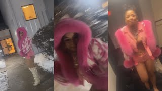 BlueFace Throws Snow At Chrisean Rock And Calls Her A Hoe [upl. by Eejan]