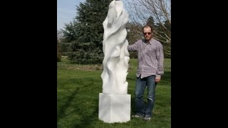 Carving tutorial of a 700kg white marble sculpture Part 2 by Frederic Chevarin [upl. by Leda491]