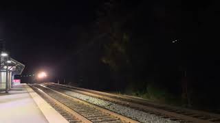 Evening Amtrak Vermonter Heading North While Passing Brooke VRE Station [upl. by Cicero]