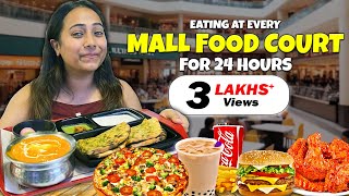 Eating at every Mall Food Court for 24 Hours  Delicious Food Challenge [upl. by Samau371]