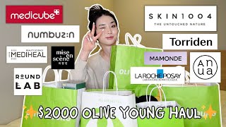 💚2000 OLIVE YOUNG HAULUNBOXING💚 Part 1  SerumsAmpoules Toners Cleansers HairBody [upl. by Ailina]