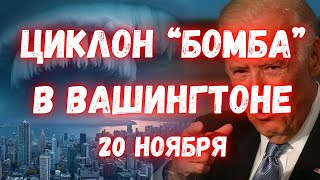 США Бомбовый циклон разрушил Вашингтон со скорость 165 кмч Без света остались 650000 потребителей [upl. by Ardnoel]