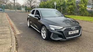 YM72XSJ  Audi A3 35 TFSi S Line Sportback 5dr [upl. by Rowland]