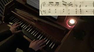 Scarlatti  Sonata K 208 in Amajor with score [upl. by Annaor]