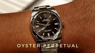 Rolex Oyster Perpetual 36mm Black vs Steel [upl. by Raasch]