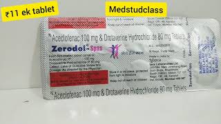 zerodol spas tablet drotaverine dysmenorrhoea pain during periods [upl. by Hgielrebmik]