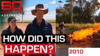 Rural water supplies left spewing gas  60 Minutes Australia [upl. by Ahsimek]