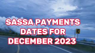 SASSA Child Grant Payment Dates for December 2023 [upl. by Adnaluy710]