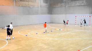 Futbol Sala Entrenamiento Alevines Destreza con conos y finalizacion 2 [upl. by Miltie]