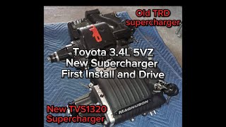 34L 5VZ TVS1320 Magnuson Supercharger installed and driving First install and Drive [upl. by Ramah]