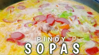 PINOY SOPAS  FILIPINO CHICKEN MACARONI SOPAS [upl. by Rehpotsihc]