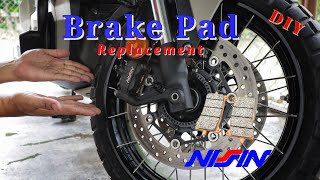 DIY  How To Change Brake Pads  XADV 750  ASMR  Nissin [upl. by Hercule800]