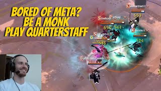 good PVE clear good PVP good escaping QUARTERSTAFF  STREAM HIGHLIGHTS 34  ALBION ONLINE [upl. by Linders]