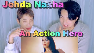 Korean singers reactions to the luxurious Indian MV at Jurassic Park🦖Jehda Nasha An Action Hero [upl. by Eillom]