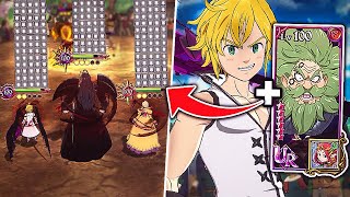 INFINITE DAMAGE REDUCTION HOLY RELIC TRAITOR MELIODAS  RED CHANDLER COMBO 7DS Grand Cross [upl. by Furnary]