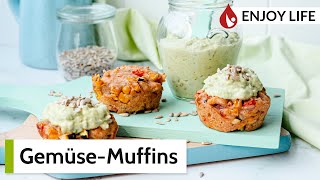 GemüseMuffins Low Carb Rezept [upl. by Panayiotis266]