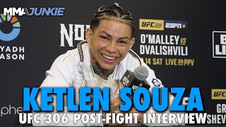 Ketlen Souza Reacts to Massive Upset of Yazmin Jauregui by Submission  UFC 306 [upl. by Dunn]