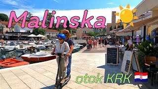 Malinska ☀️ 2024 🏖️ Otok Krk 🇭🇷 Croatia [upl. by Reffotsirhc]