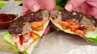 Easy Beef Bagel Sandwich  Low Carb Keto Recipe [upl. by Yluj638]