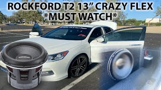 Rockford Fosgate T2 13quot Subwoofer Crazy Flex Part 2 [upl. by Buffo273]