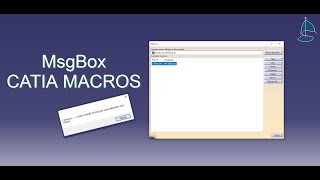 MsgBox CATIA V5 Macros [upl. by Ajiram266]