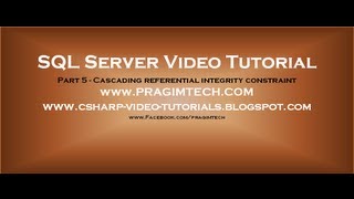 Cascading referential integrity constraint  Part 5 [upl. by Jelene163]
