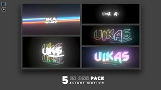 5 In One Intro Preset Pack  Free Intro Pack For Alight Motion [upl. by Hawthorn]