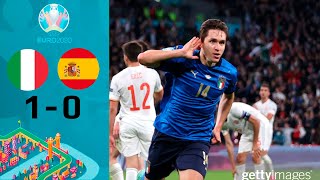 Federico Chiesa Goal Italy vs Spain 10 Highlights amp Goals  EURO 2020 [upl. by Eiramoj]