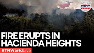 LIVE  Brush Fire Erupts in Hacienda Heights 5 Acres Burned  Firefighters Battle Brush Fire [upl. by Innaig]