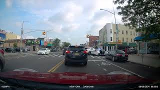 Bad driving  Tailgating at night and person got arrested by NYPD  Viofo A139 Pro Episode 20241010 [upl. by Lener]