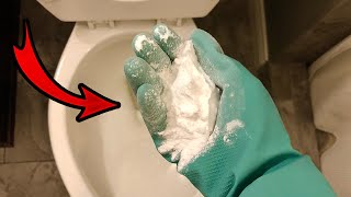 How To Remove Hard Water Stains From Toilet Bowl 💥 GENIUS Cleaning Motivation [upl. by Ecallaw]