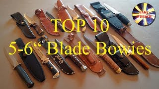 Top 10 SHORT Factory Bowie Knives 2018 Fighting Hunting Outdoor Messer [upl. by Blasien]