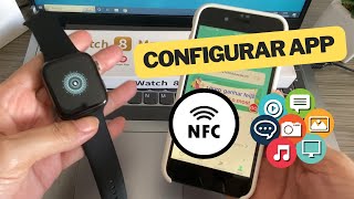 SMARTWATCH 8 MAX CONFIGURE APP  NFC E PERSONALIZAR COM FOTO  IPHONE [upl. by Anih]