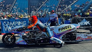 LARRY “SPIDERMAN “ MCBRIDE  TOP FUEL MOTORCYCLE  ROUTE 66 RACEWAY  NHRA  CINEMATIC VIDEO [upl. by Sherburn743]