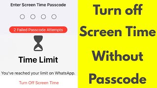 How to turn off screen time on iphone without password  if you forgot passcode ios 1413 [upl. by Adil]