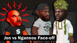 Jones face off with Ngannou and Dana Reaction [upl. by Arabeila]