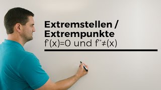 ExtremstellenExtrempunkte Teil 1 1Ableitung0 und f´´x ungleich 0  Mathe by Daniel Jung [upl. by Grazia128]