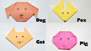 How to make origami animals  easy paper craft ideas [upl. by Deibel]