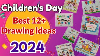 Childrens day poster making ideas 2024  Childrens day drawing ideas  Happy Childrens day 2024 [upl. by Dygert]